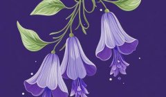 紫色风铃花花语和寓意：浪漫与忠贞（被誉为"一生只爱一人"的誓言信物）